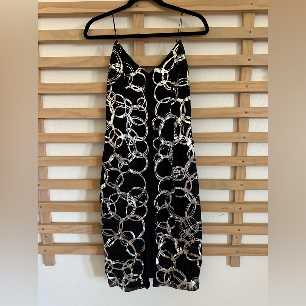 Vintage 90’s Carolina Herrera Black and Silver Dress